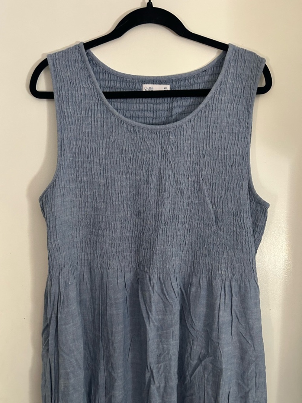 Croft & Barrow - Sleeveless Smocked Top Midi Dress